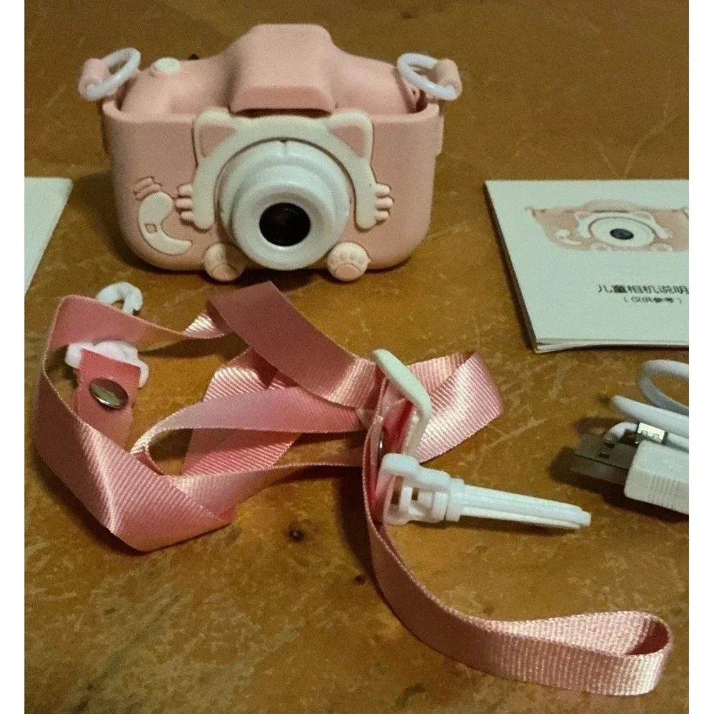Kids Digital Camera Children LCD HD Rechargeable Pink Woof Good Dog New Open Box